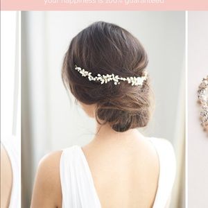 Freshwater pearl hair vine bridal